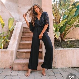 Lovestitch Carine Crochet Sleeve Jumpsuit